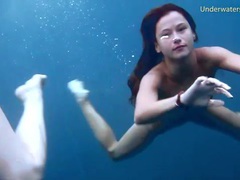FreeKiloSex presents: Naked ladies swim and look sexy underwater