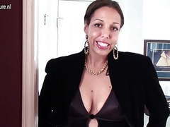 FreeKiloSex presents: Hairy american housewife playing with her bushy pussy