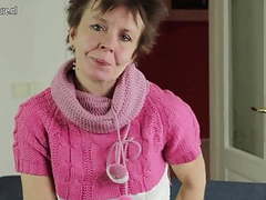 FreeKiloSex presents: Skinny mature grandma works her hairy pussy