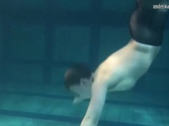 FreeKiloSex presents: Sporty girl in black pantyhose swims erotically
