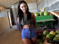 FreeKiloSex presents: Gina ferocious with natural tits and hot ass gets fucked hard, Couple, Hardcore, Brunettes, Long Hair, Latina, MILF, Shorts, Pussy Licking, Blowjob, Big Tits, Natural Tits, Hot Ass