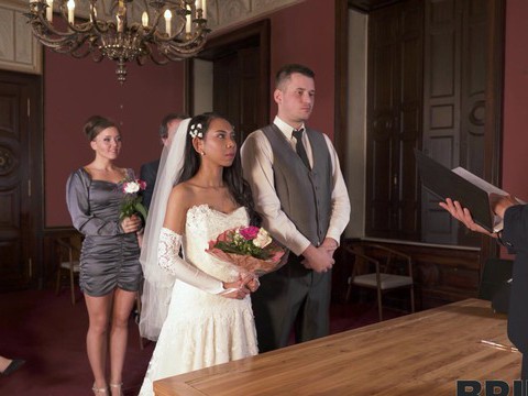 FreeKiloSex presents: Hot ass bride killa raketa drops her panties to ride a hard dick
