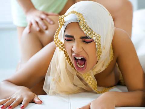 FreeKiloSex presents: Muslim cutie with juicy tits babi star bends over and takes fat cock in her ass - hijab hookup