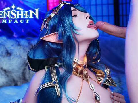 FreeKiloSex presents: Genshin impact. layla swallows a big cock down her throat - mollyredwolf