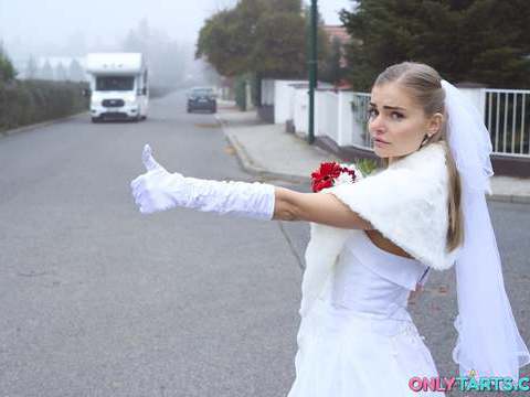 FreeKiloSex presents: Shock content sexy bride fucks random van driver on marriage day