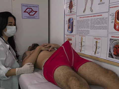 FreeKiloSex presents: Nurse gets excited by patient's erection