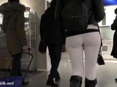 FreeKiloSex presents: Jeny smith  camel toe white leggings