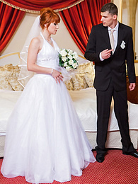 FreeKiloSex presents: Redhead Czech bride Lucy Bell getting double fucked on her wedding day