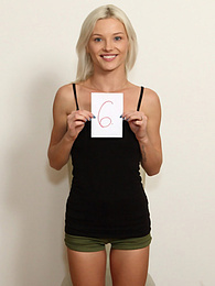 FreeKiloSex presents: Blond hungarian teen Zazie Skymm gets completely naked during a solo shoot