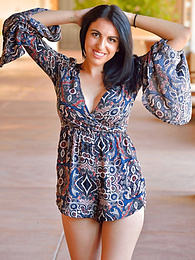 FreeKiloSex presents: Sultry women Saraya and her girlfriend caressing each other outside
